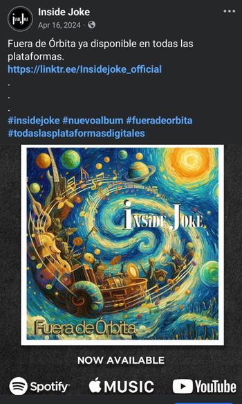 Anuncio del lanzamiento del primer album Ep Fuera de Órbita
