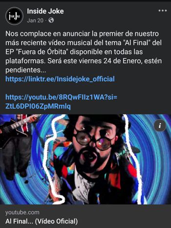 Anuncio del vídeo promocinal Al Final...
