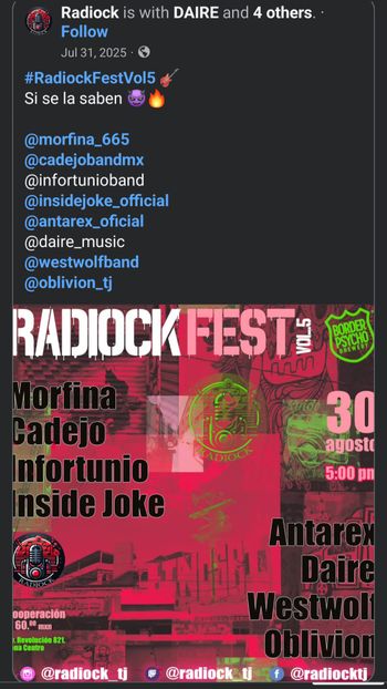 2da aparición en el Radiock Fest
