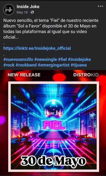 Lanzamiento del tema Fiel
