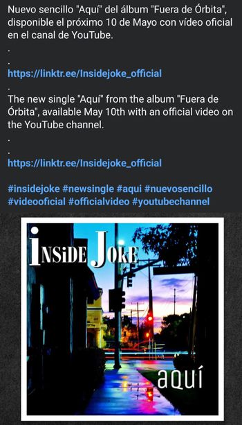 Anuncio de lanzamiento del tema Aqui
