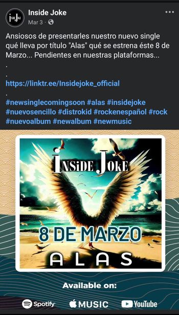 Lanzamiento del tema Alas
