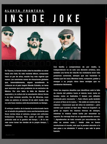 Aparición en #LA117 de En Tijuana Hay Rock revista
covver.com/entijuanahayrock
