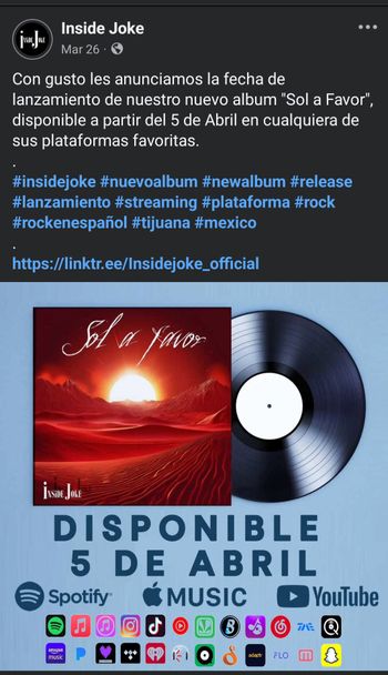 Lanzamiento del album Sol a Favor
