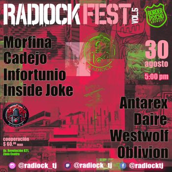 Flyer Radiock Fest Tijuana, Baja California, 30 de agosto 2025
