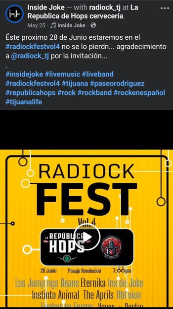 Flyer de participacion en Radiock Fest Vol.4 2025
