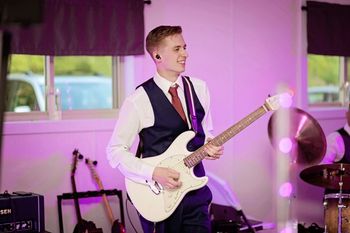 Garrett has played at lots of weddings - including his own!
