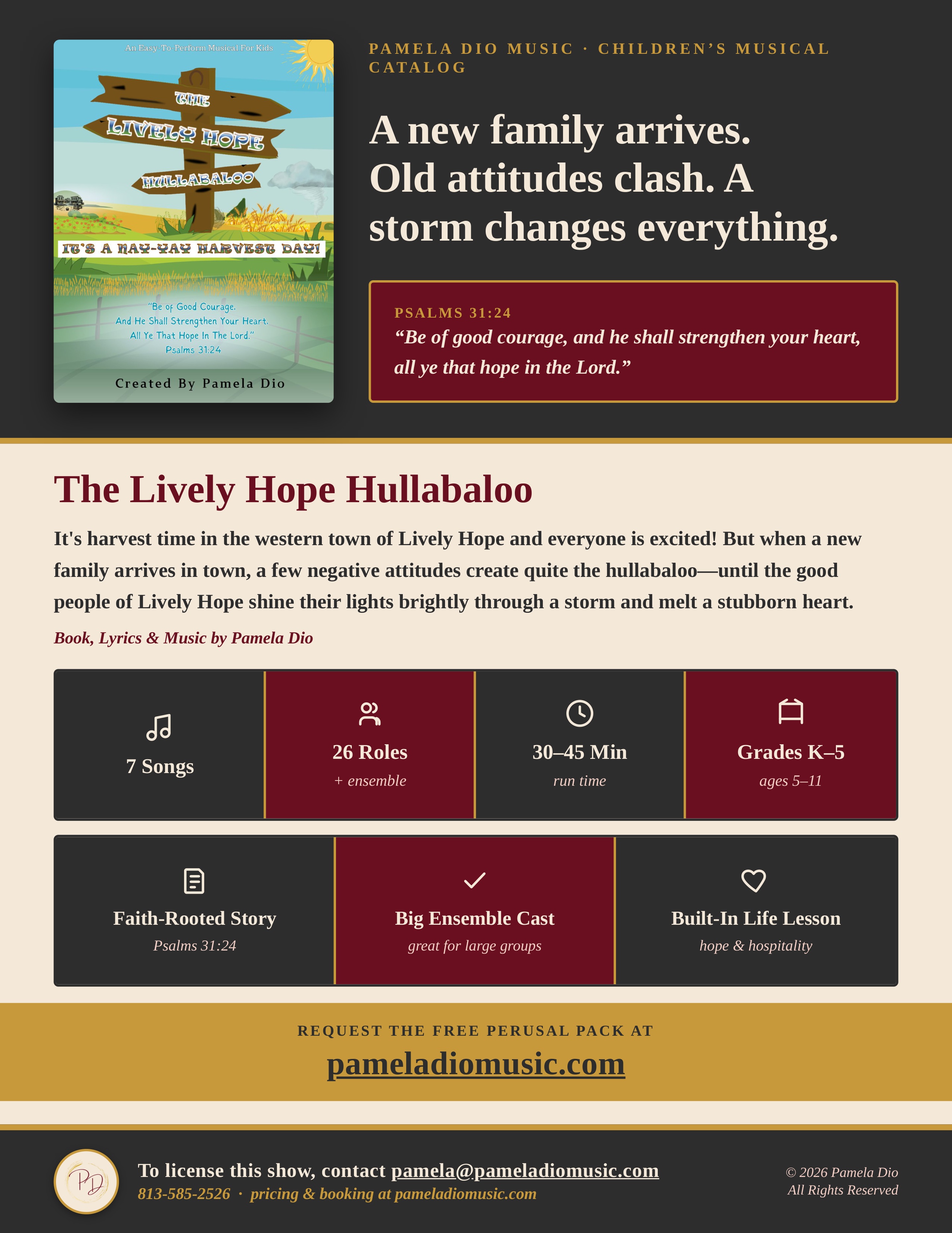 Pamela Dio The Lively Hope Hullabaloo one-sheet