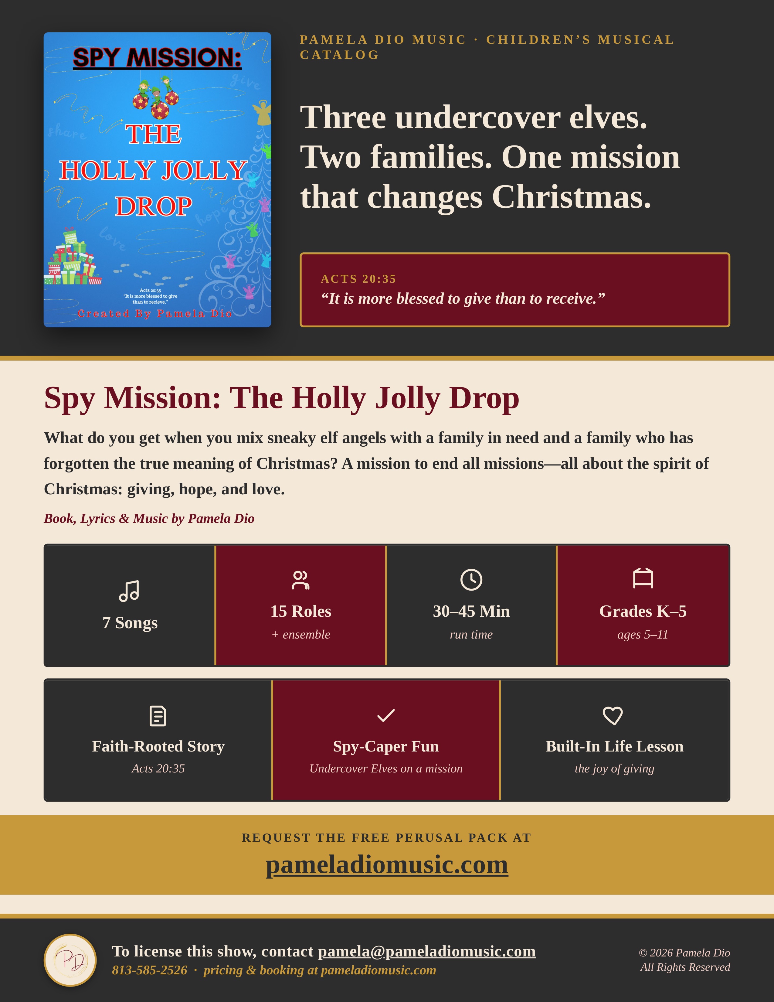 Pamela Dio Holly Jolly Drop one-sheet