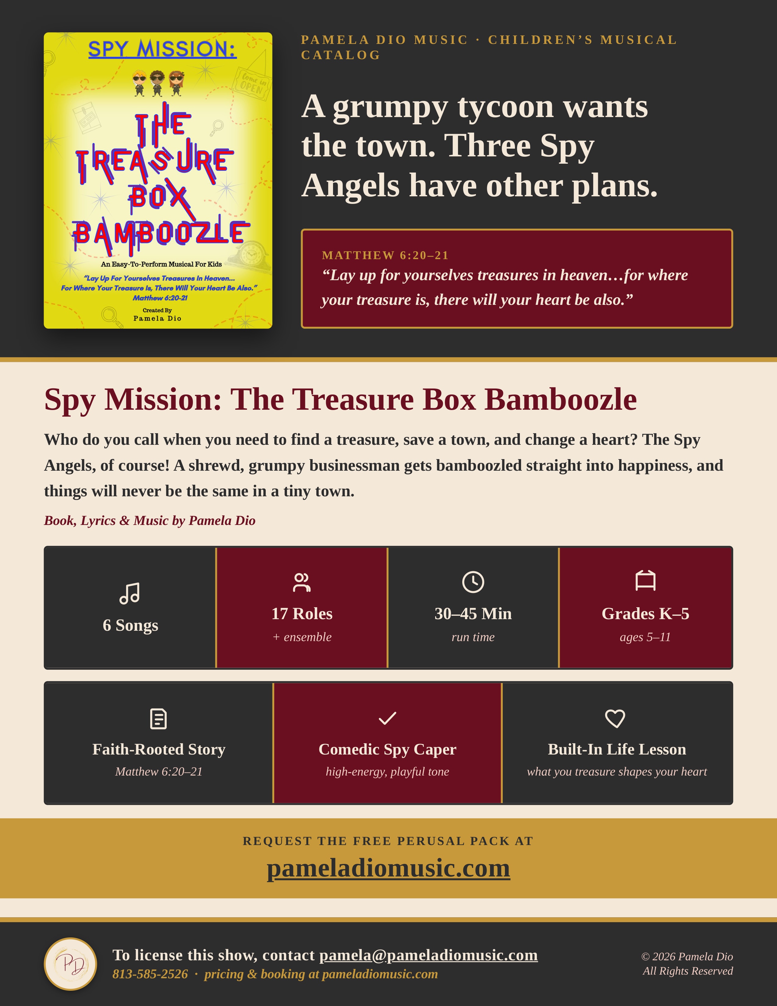 Pamela Dio The Treasure Box Bamboozle one-sheet