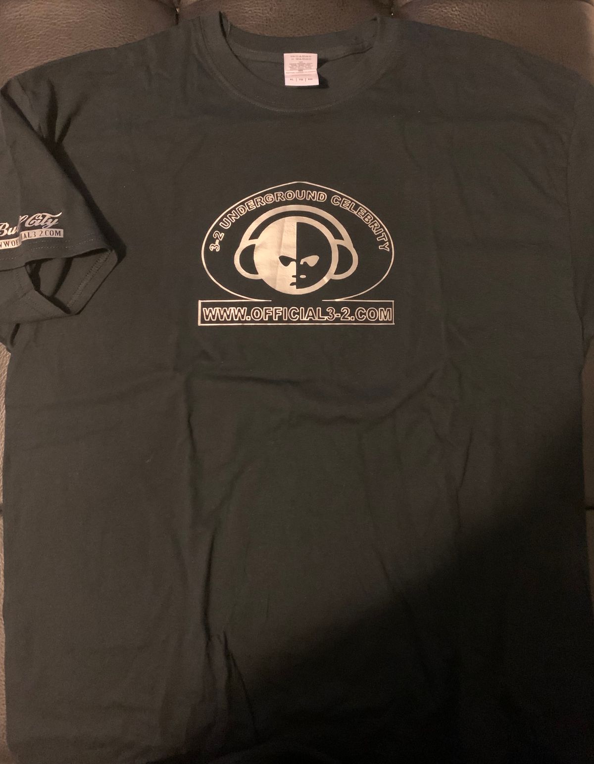 Black/Silver Letters Underground Celebrity T-Shirt