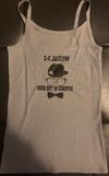 Ladies Tank Top Shirt Gray/Black Glitter