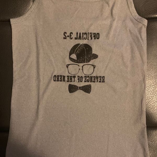 Ladies Tank Top Shirt Gray/Black Glitter