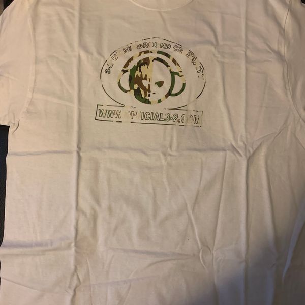 Underground Celebrity T-Shirt White/Camo Letters