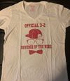 Revenge of the Nerd T-Shirt White/Pink Letters/Ladies V-Neck