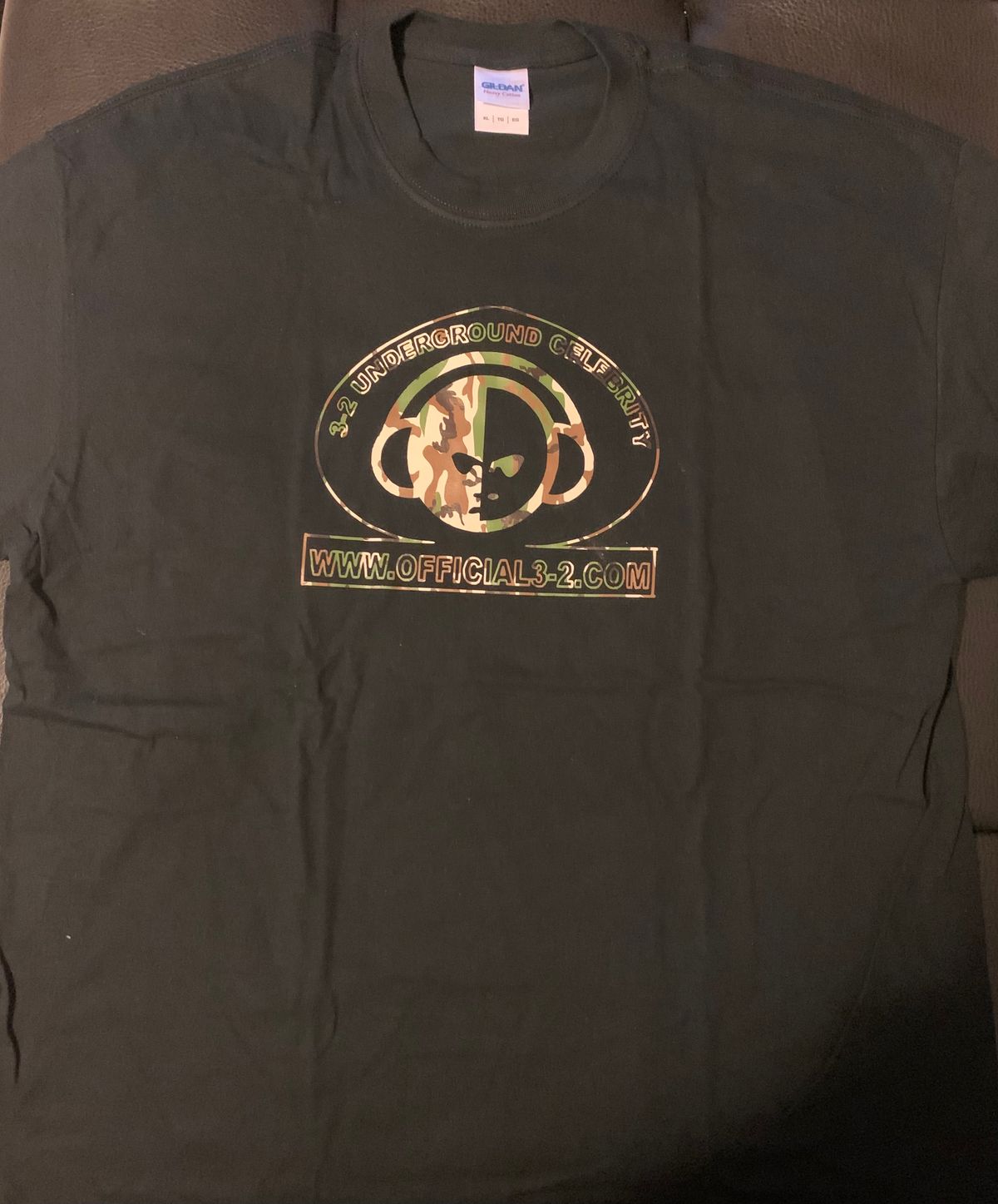 Underground Celebrity T-Shirt Black/Camo Letters
