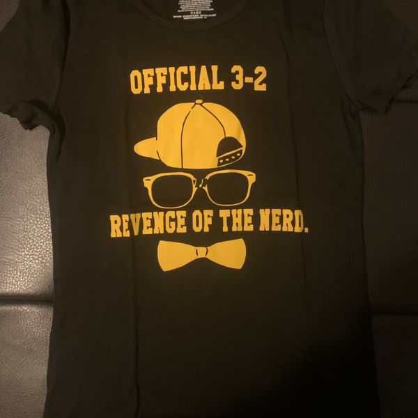 Revenge of the Nerd T-Shirts Black/Yellow Letters