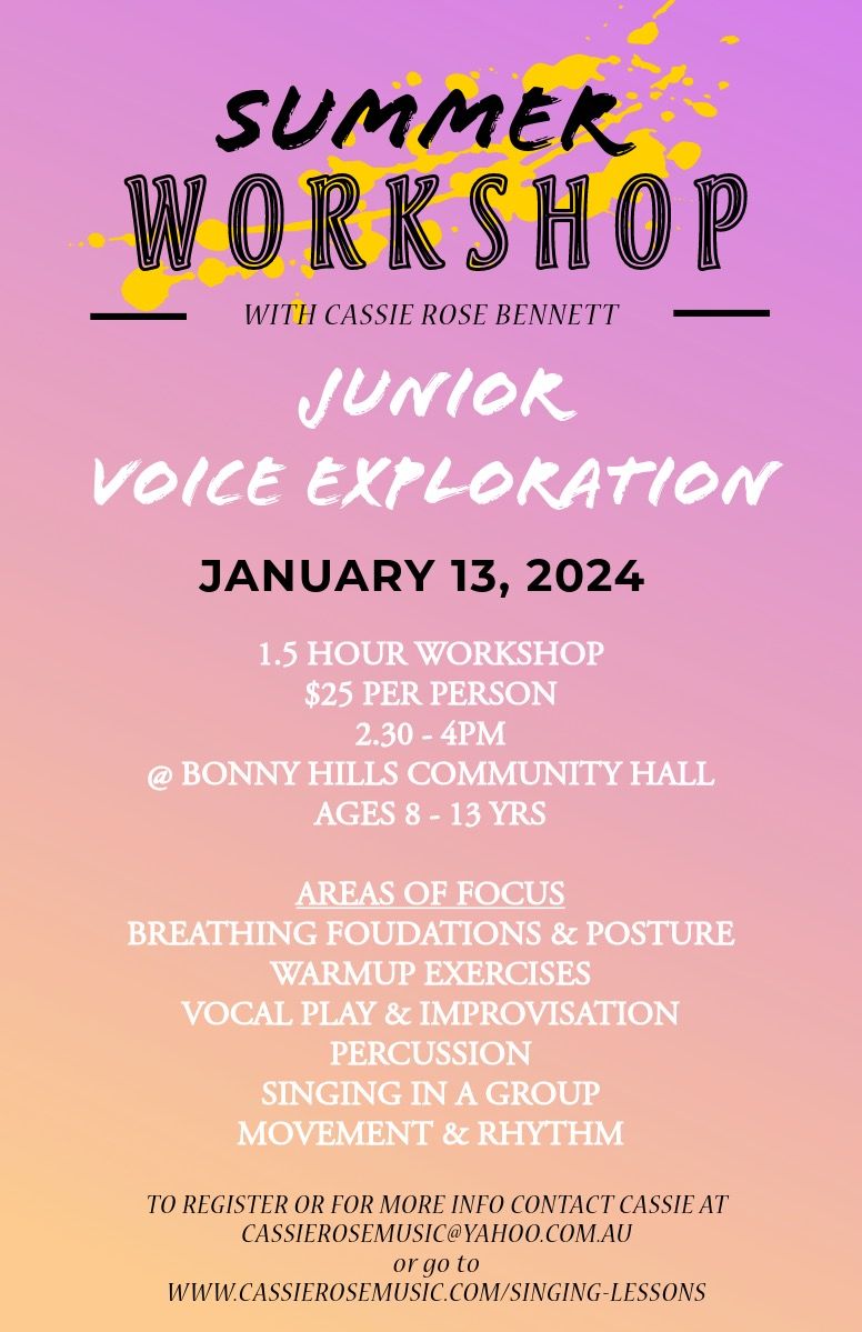 Junior Voice Exploration Summer Workshop