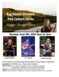 Kay Francis Free Concert Singer Songwriters on the Lake (part 1 of 6 free concerts)