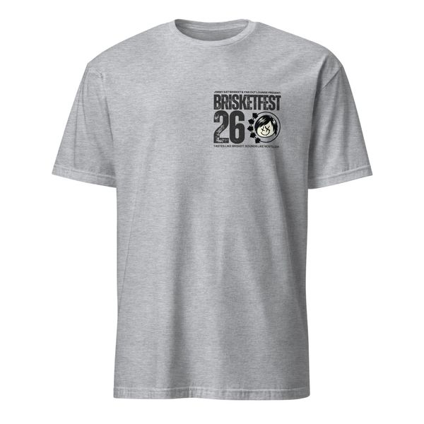 Brisketfest Grey Unisex Basic Softstyle T-Shirt | Gildan 64000
