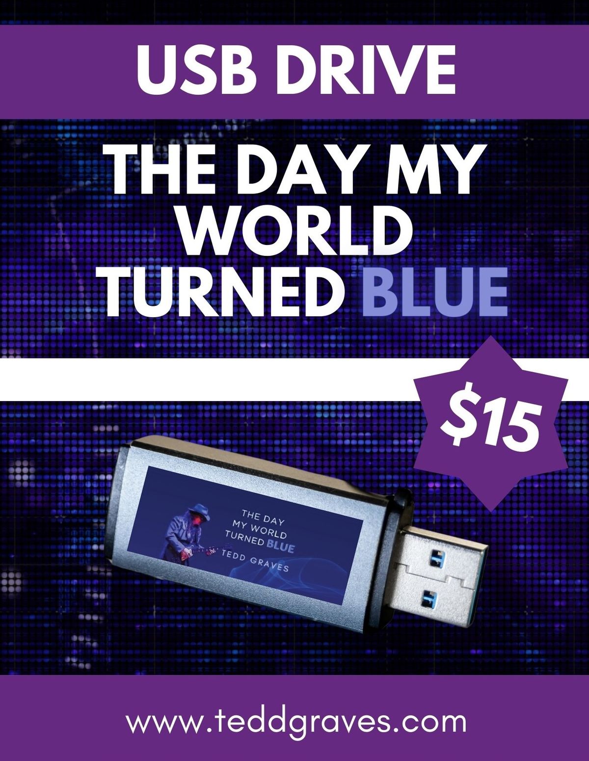 USB Thumb Drive - The Day My World Turned Blue