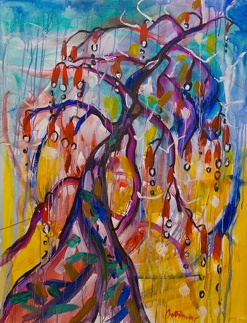 "Live Painting" 2012 36'' x 48'' Acrylic on canvas Sold
