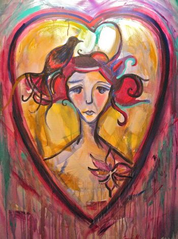 "Live Painting" 2010 36" x 48" Acrylic on canvas Sold
