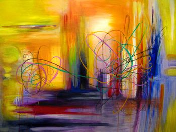 "Untitled" 36'' x 48'' Acrylic on hardboard Sold
