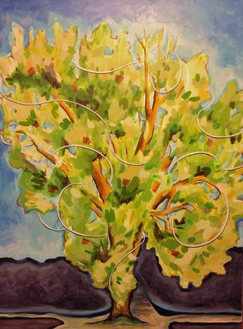 "Where Two Souls Meet" 30" x 40" Acrylic on canvas Sold
