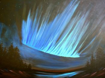 "Northern Lights #2" 30" x 40" Acrylic on canvas Sold

