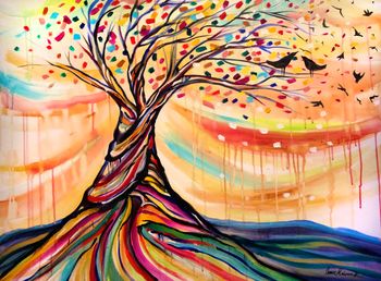 Live painting 36'' x 48'' Acrylic on canvas Sold
