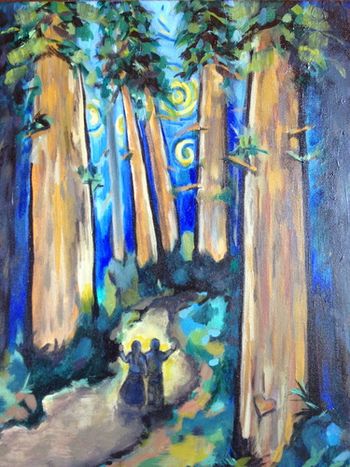 "A New Journey" 16" x 20" Acrylic on canvas Sold

