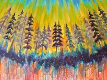 "Beneath the surface... there is more to it" 30" x 40" Acrylic on canvas Sold
