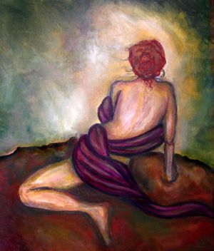 "Portrait of a Woman" 16'' x 20'' Acrylic on canvas Sold
