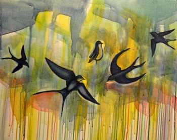 "Flowing" 24'' x 30'' Acrylic on canvas Sold
