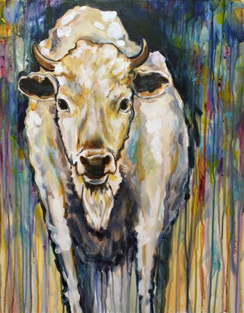 "Calling" 22" x 28" Acrylic on canvas (prints available) Sold
