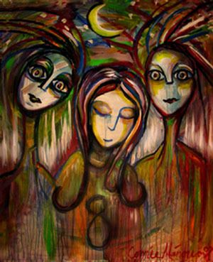 "Live Painting" 2007 36'' x 48'' Acrylic on hardboard Sold
