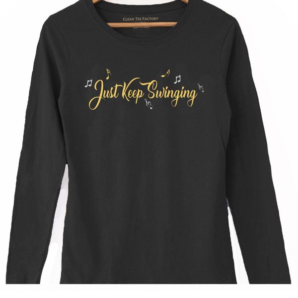 JazzStephane Music Entertainment Womens Long-Sleeve Fitted Tee-Shirt