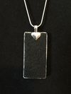 Glass Tile Three Paw Print Necklace