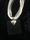 Glass Tile One Paw Print Necklace