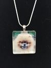 Glass Tile Photo Necklace