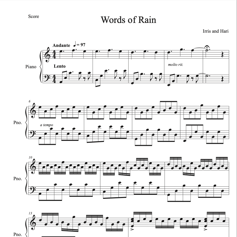 Words of Rain