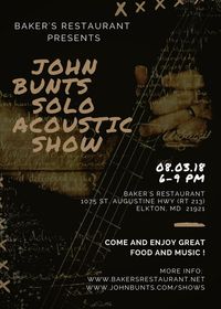 John Bunts - Solo Acoustic Show