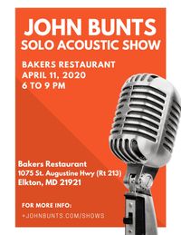 John Bunts - Solo Acoustic Show