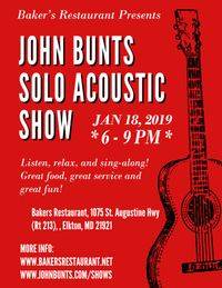 John Bunts - Solo Acoustic Show