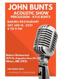 John Bunts -  Acoustic Show with percussion