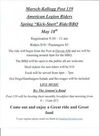 American Legion Post 139 Motorcycle Run and BBQ