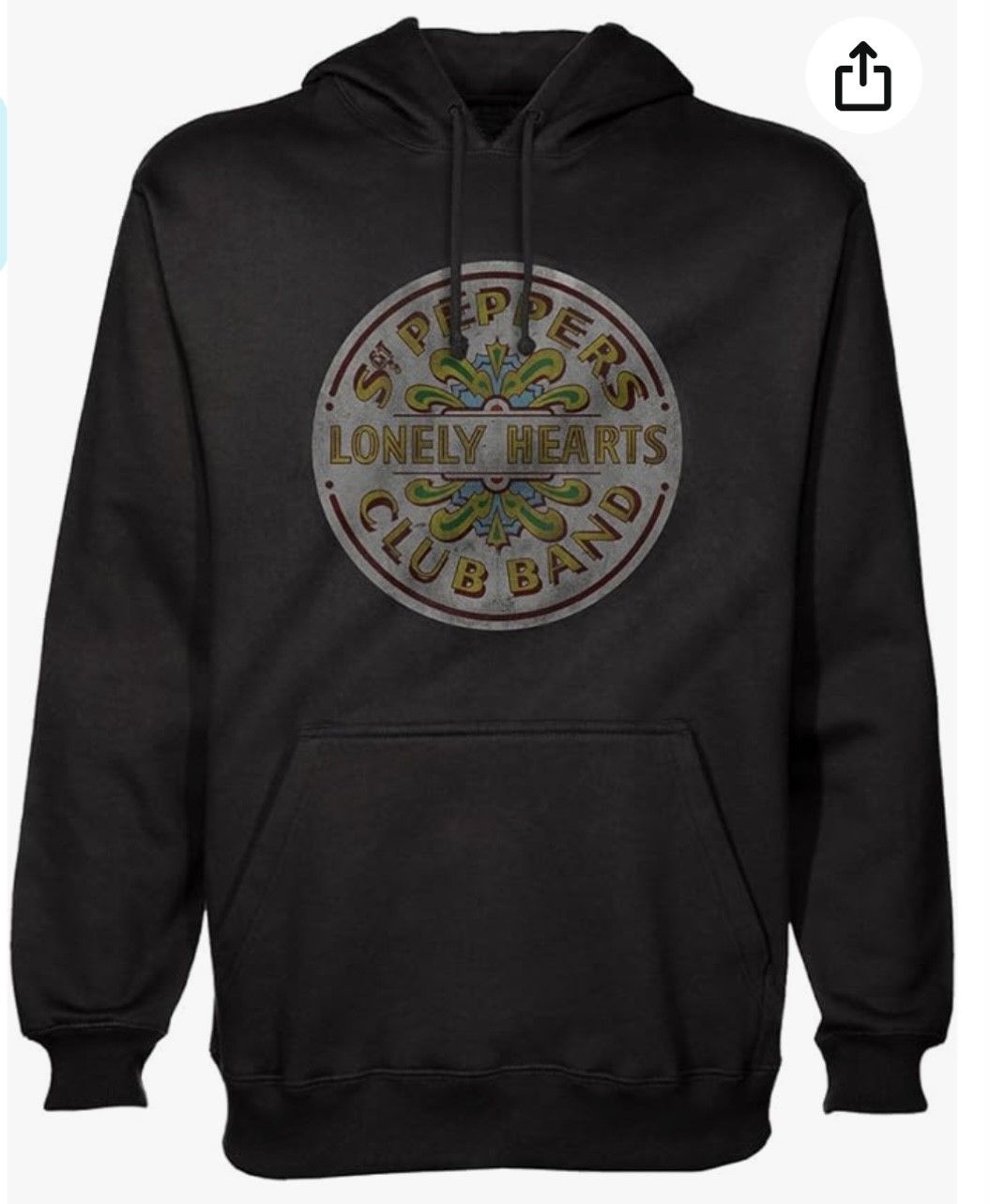 BEATLES HOODIE SGT. PEPPER BLACK AVAILABLE IN S, M, L, XL, XXL