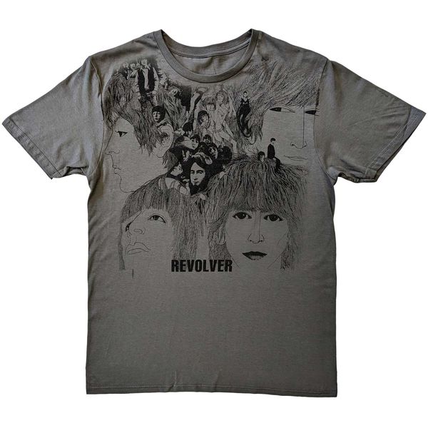 UNISEX REVOLVER GREY T-SHIRT M, L, XL, XXL - BEATLEMANIA