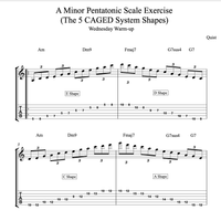  A Minor Pentatonic Scale Exercise | The 5 CAGED System Shapes // Wednesday Warm-up 🔥 by Quist